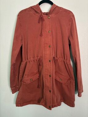 Lucky Brand Rust Utility Jacket Lightweight Coastal Earth Tone Casual Women’s L